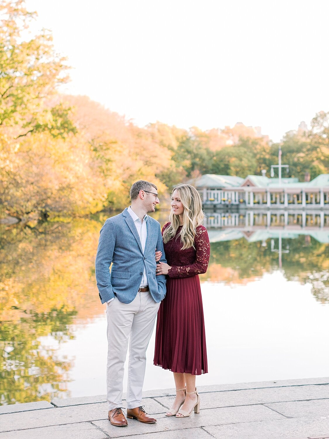 elegant fall engagement session in New york City with Asher Gardner Photography