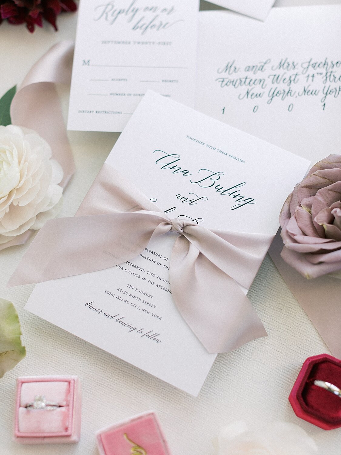 elegant wedding invitations from Shine Wedding Invitations with Asher Gardner Photography