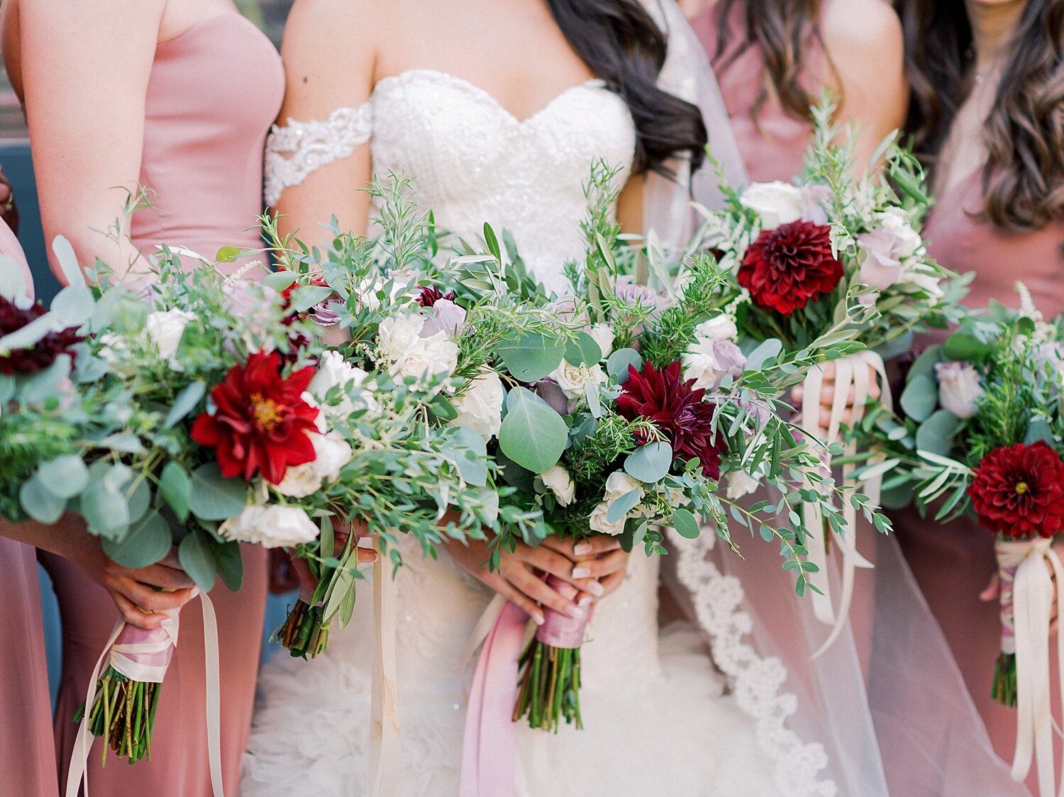 fall bridal bouquets by Bride &amp; Blossom photographed by Asher Gardner Photography
