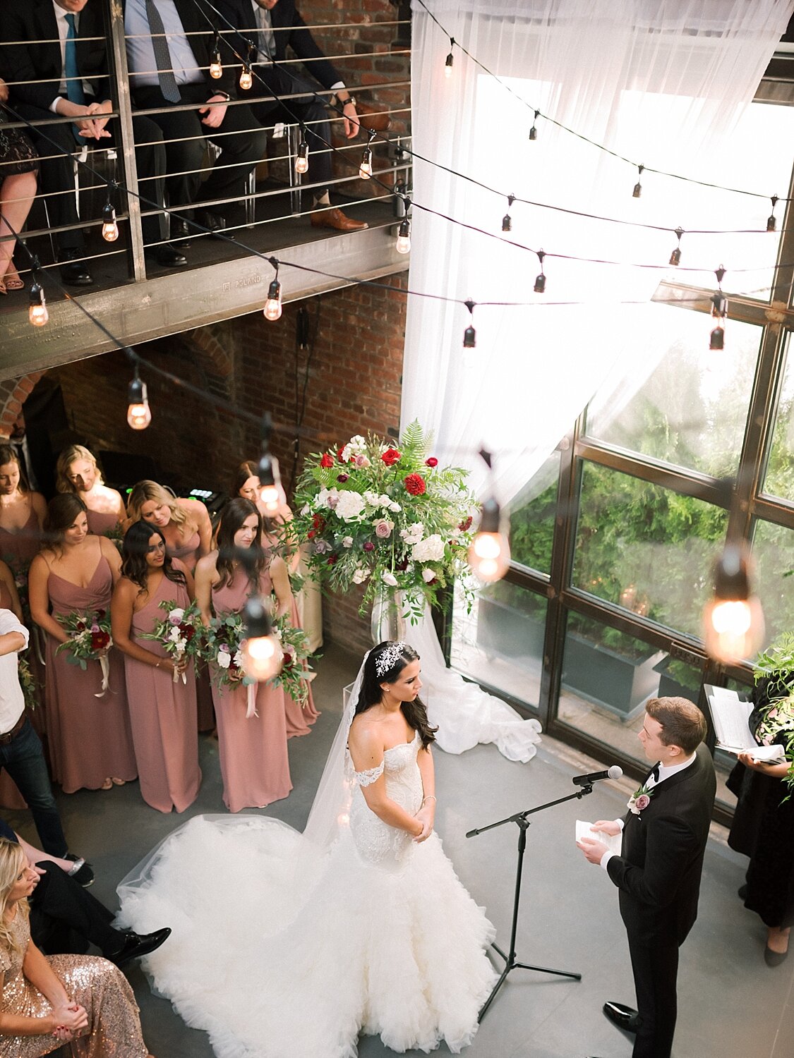 industrial wedding ceremony at the Foundry photographed by Asher Gardner Photography