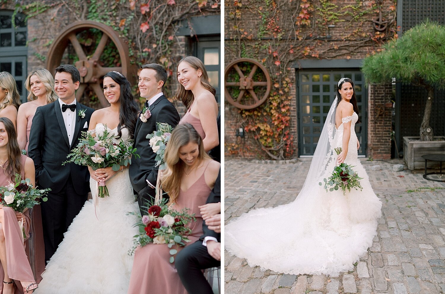 bridal party portraits at the Foundry with Asher Gardner Photography