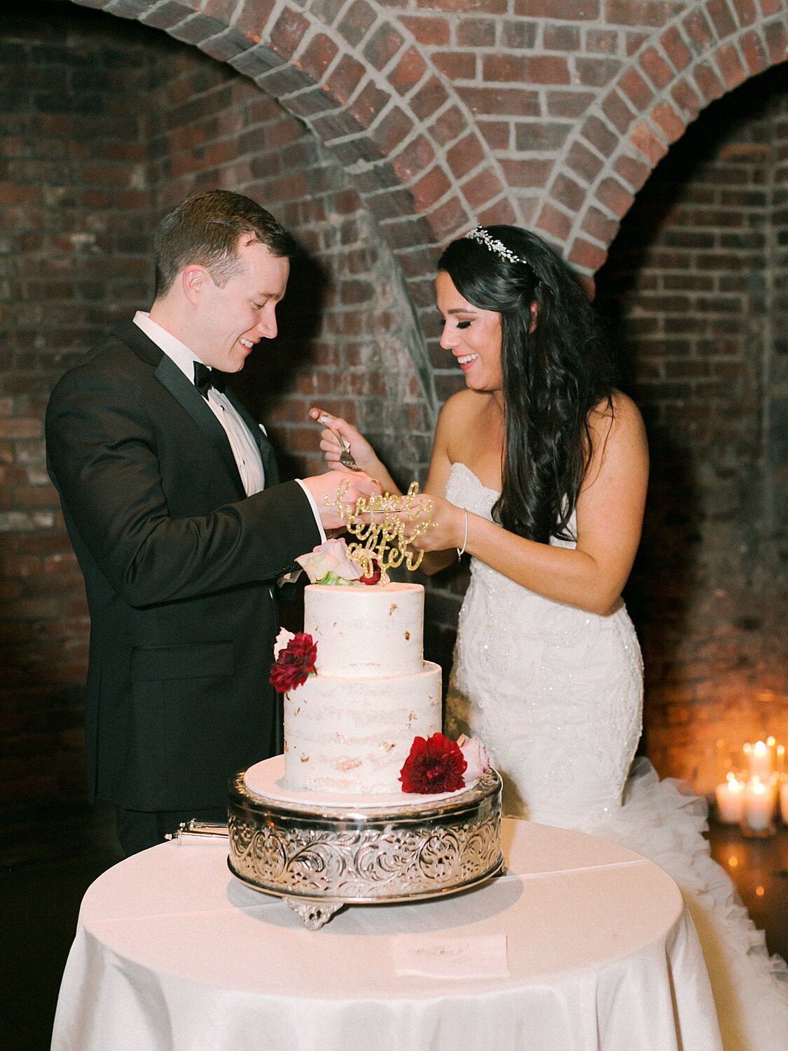 cake cutting with cake from Mini Melanie photographed by Asher Gardner Photography