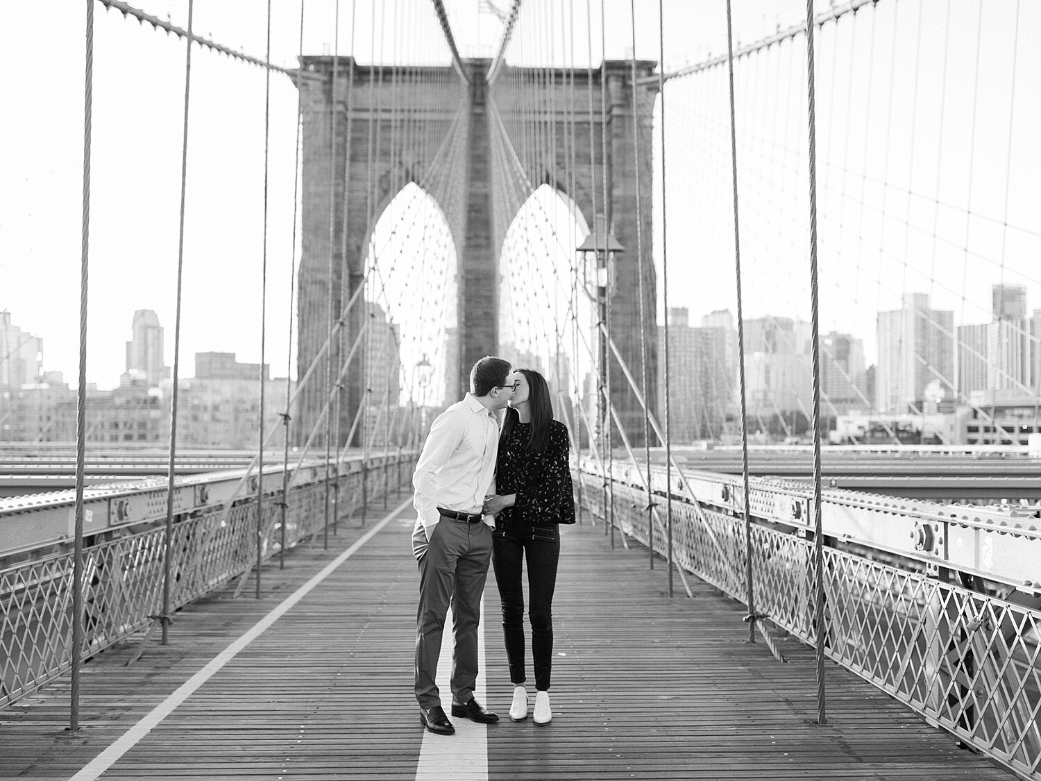 NYC engagement portraits at sunrise with Asher Gardner Photography
