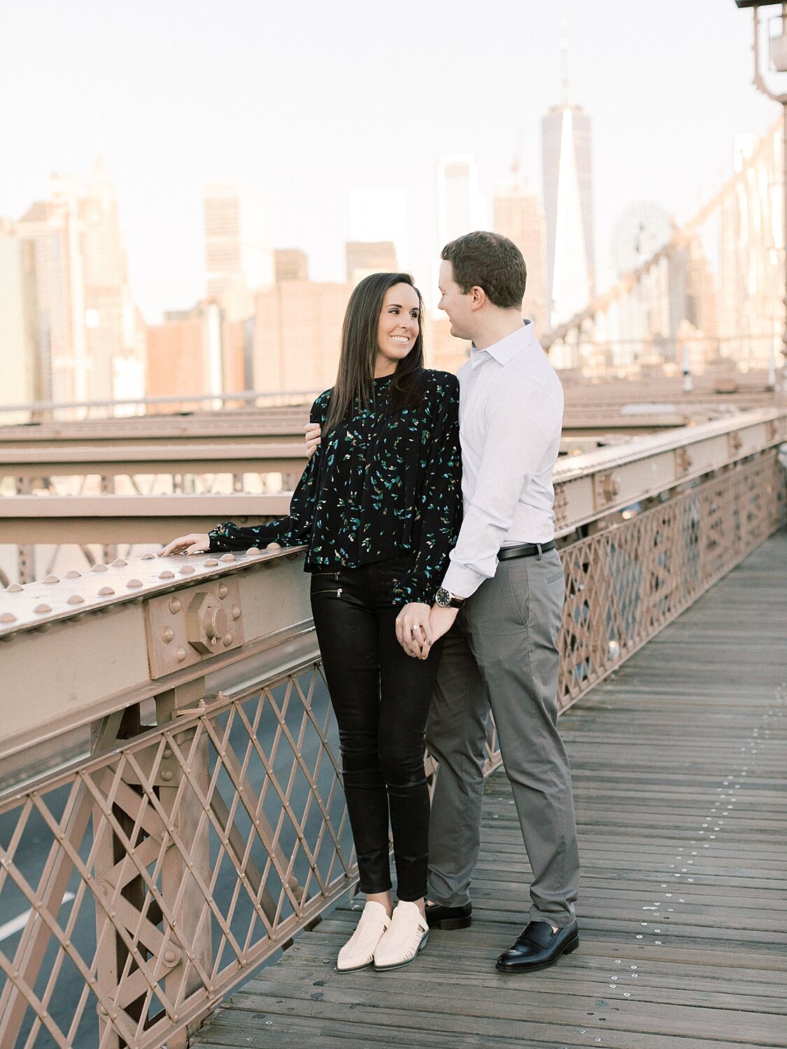Dumbo engagement photos in NYC with Asher Gardner Photography