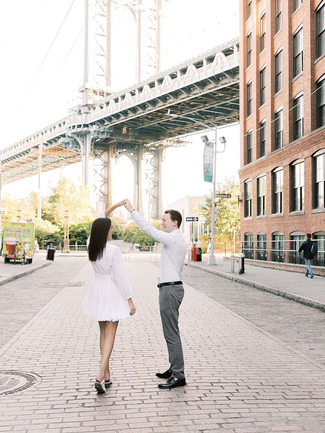 Brooklyn Bridge engagement session with Asher Gardner Photography