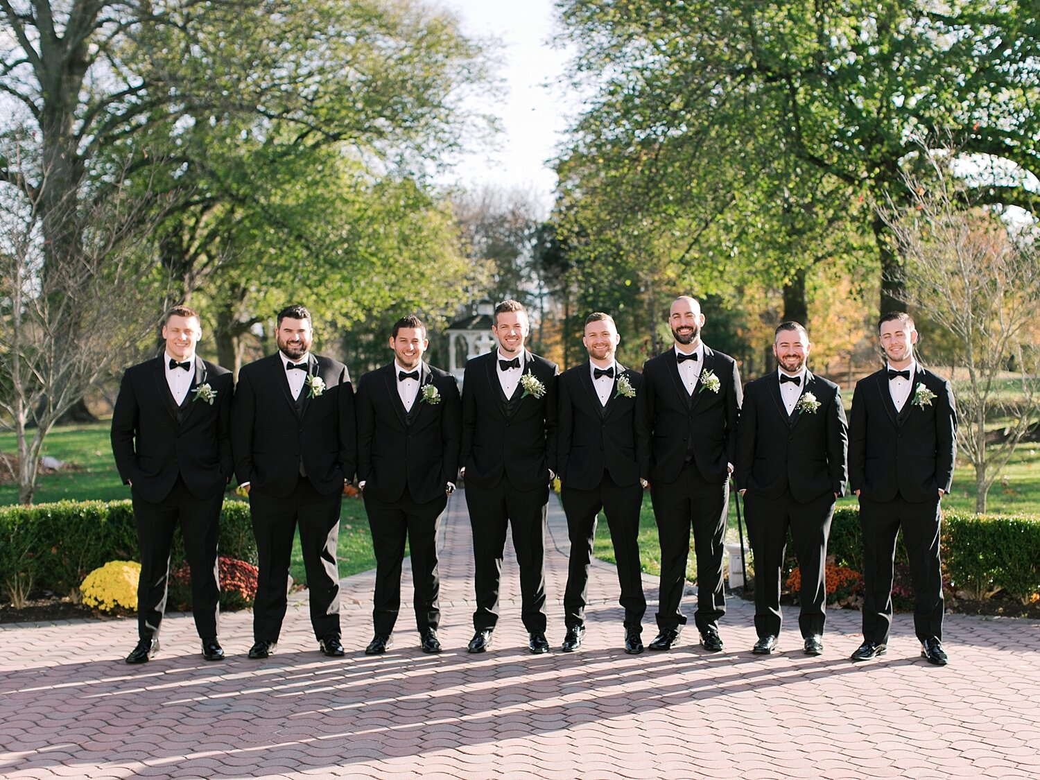 groomsmen pose for Asher Gardner Photography