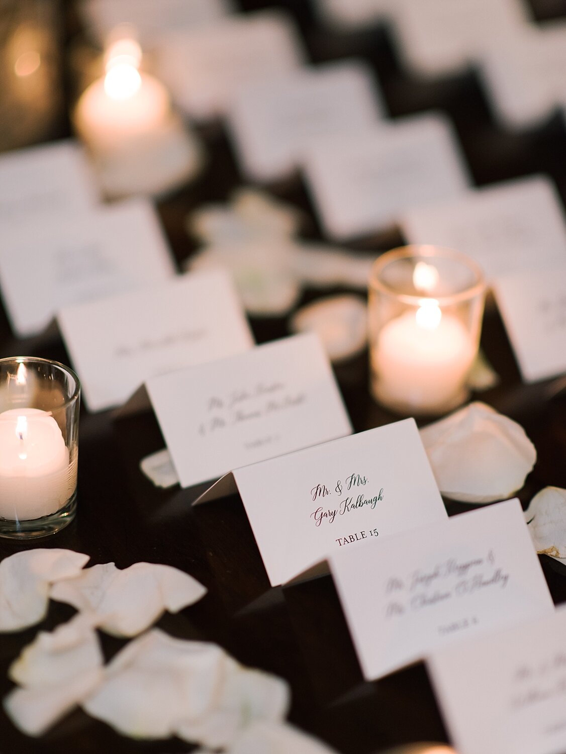 seating cards photographed by Asher Gardner Photography