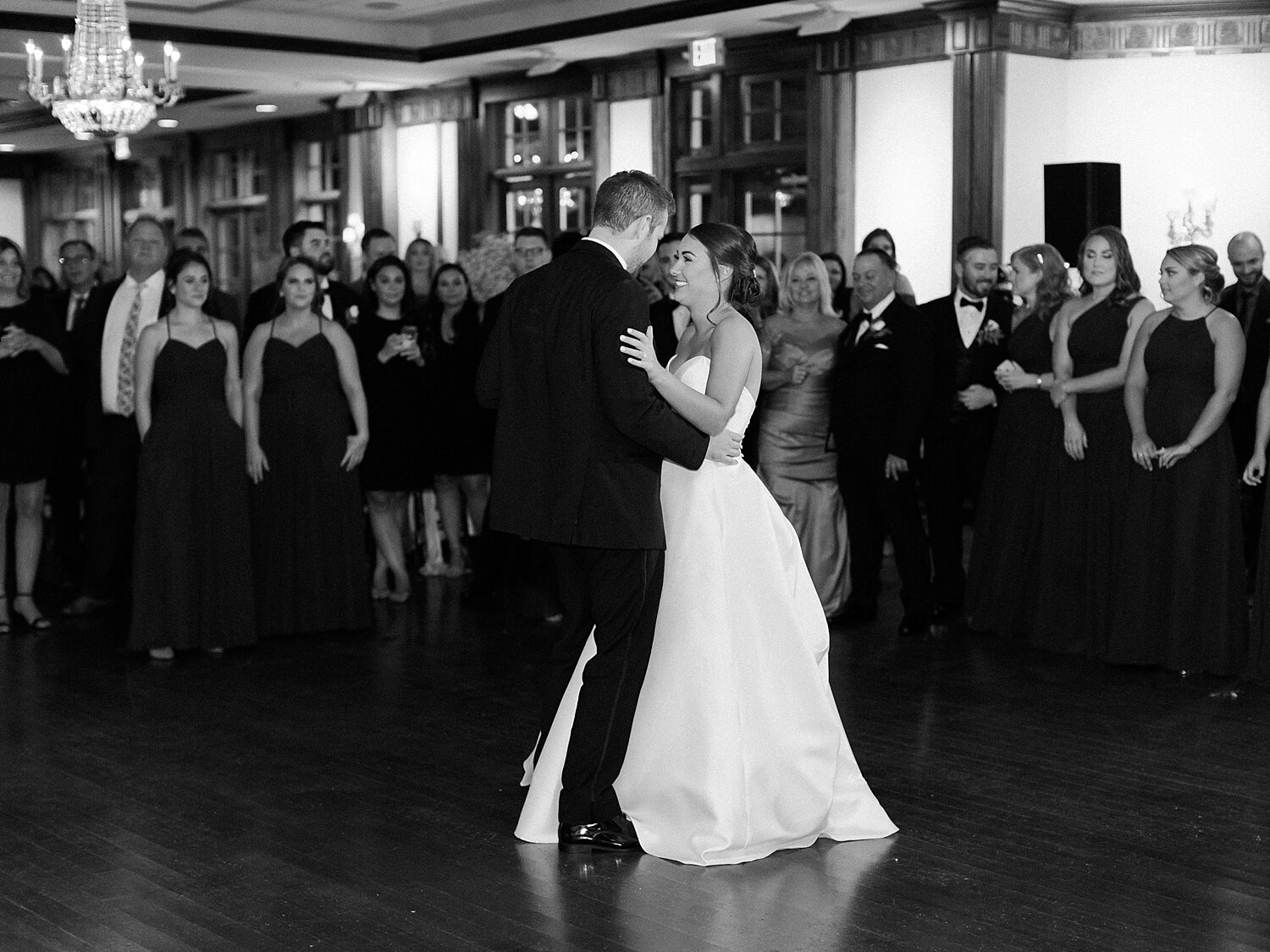 first dance during Long Island wedding reception photographed by Asher Gardner Photography