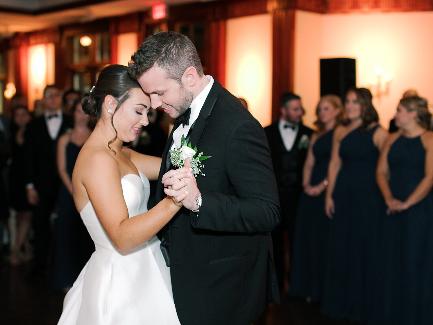 bride and groom dance at reception with Asher Gardner Photography