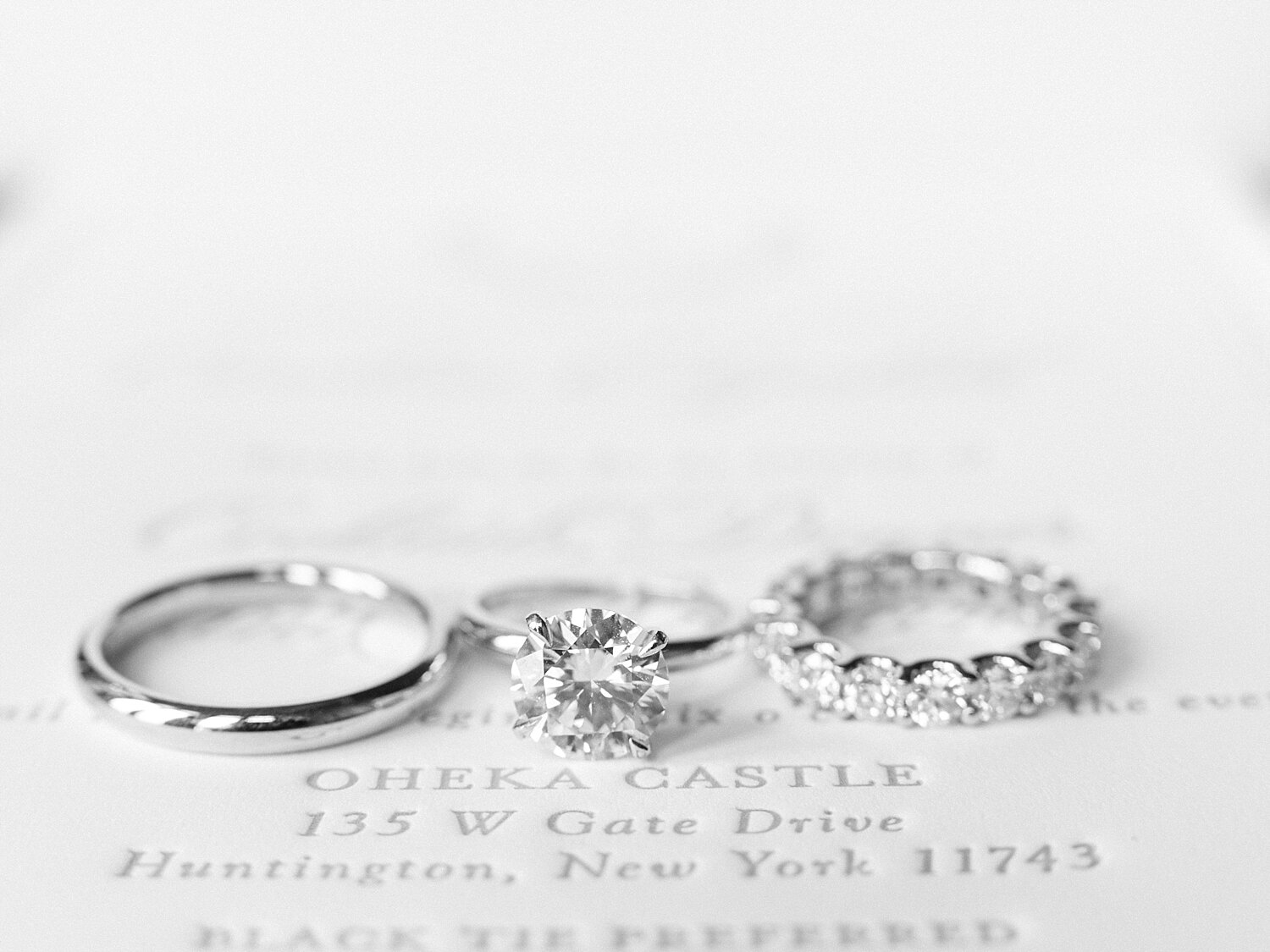 wedding rings on stationery with Asher Gardner Photography
