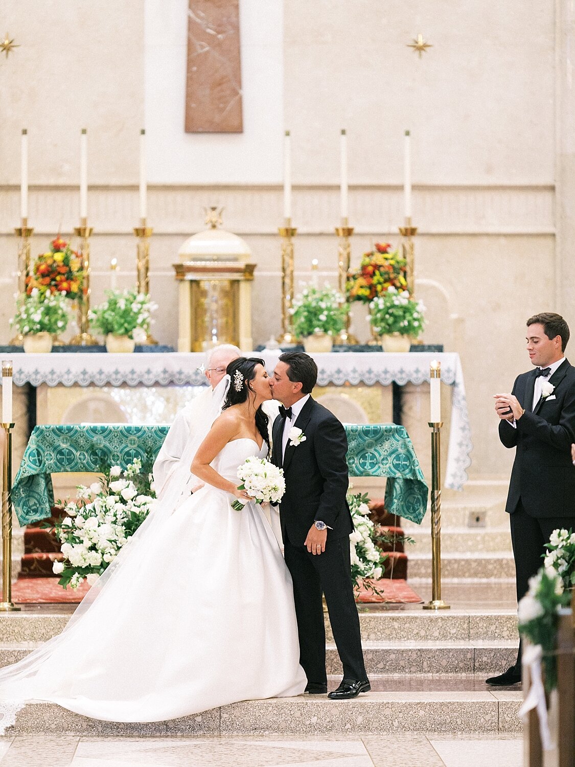 traditional church wedding ceremony in Long Island photographed by Asher Gardner Photography