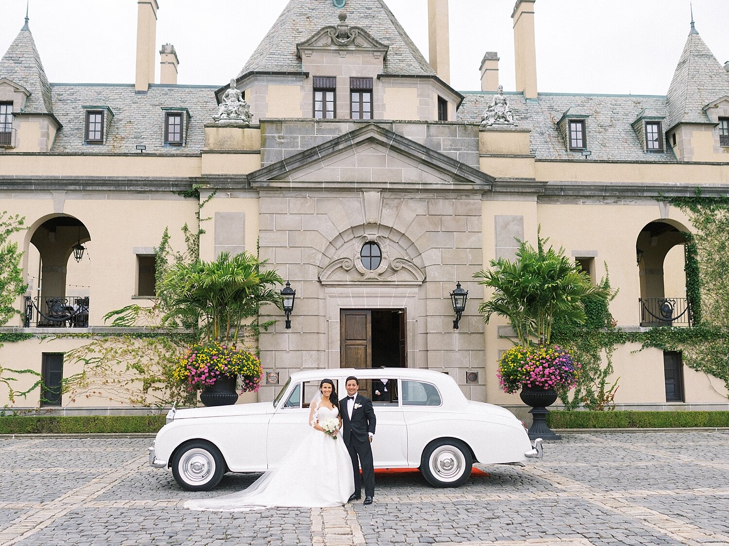 New York wedding day with classic car photographed by Asher Gardner Photography