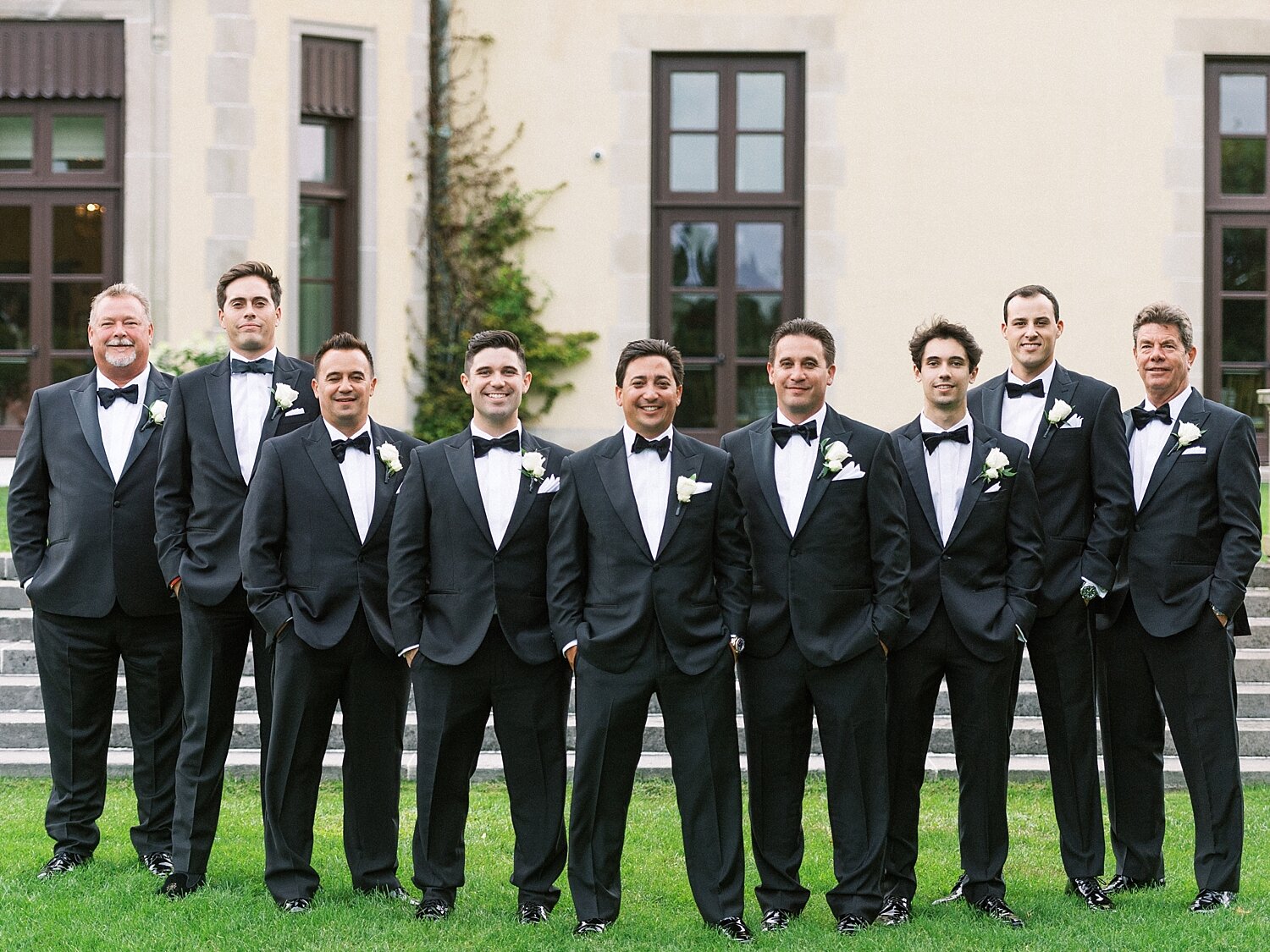 groomsmen pose with Asher Gardner Photography