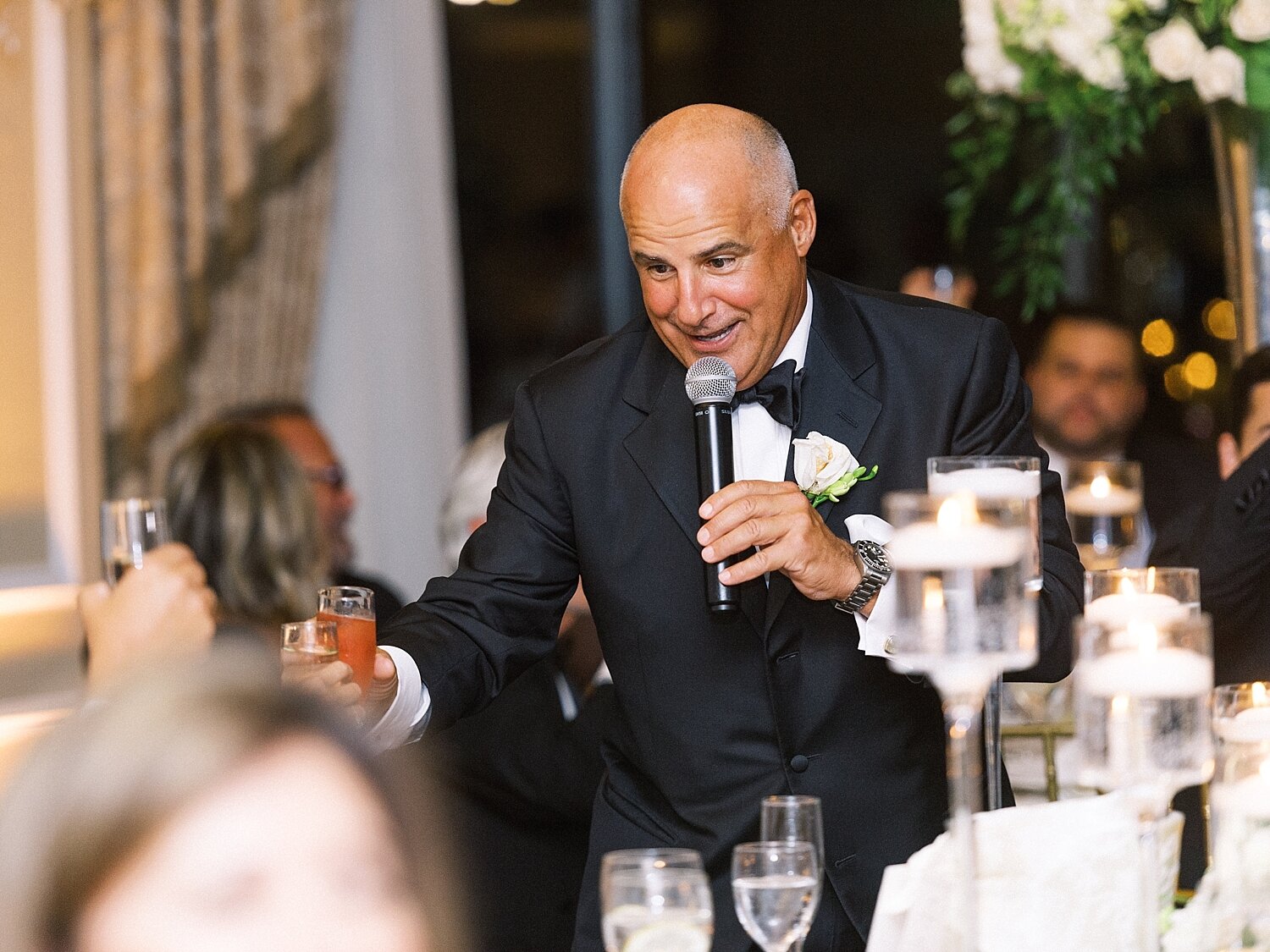 father toasts photographed by Asher Gardner Photography