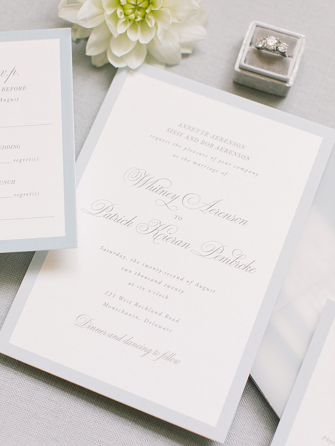invitation suite for microwedding at New York home | Stylish Private Home Wedding Inspiration | Asher Gardner Photography