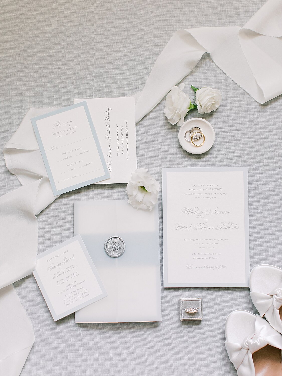 classic invitation suite for stylish private wedding | Stylish Private Home Wedding Inspiration | Asher Gardner Photography