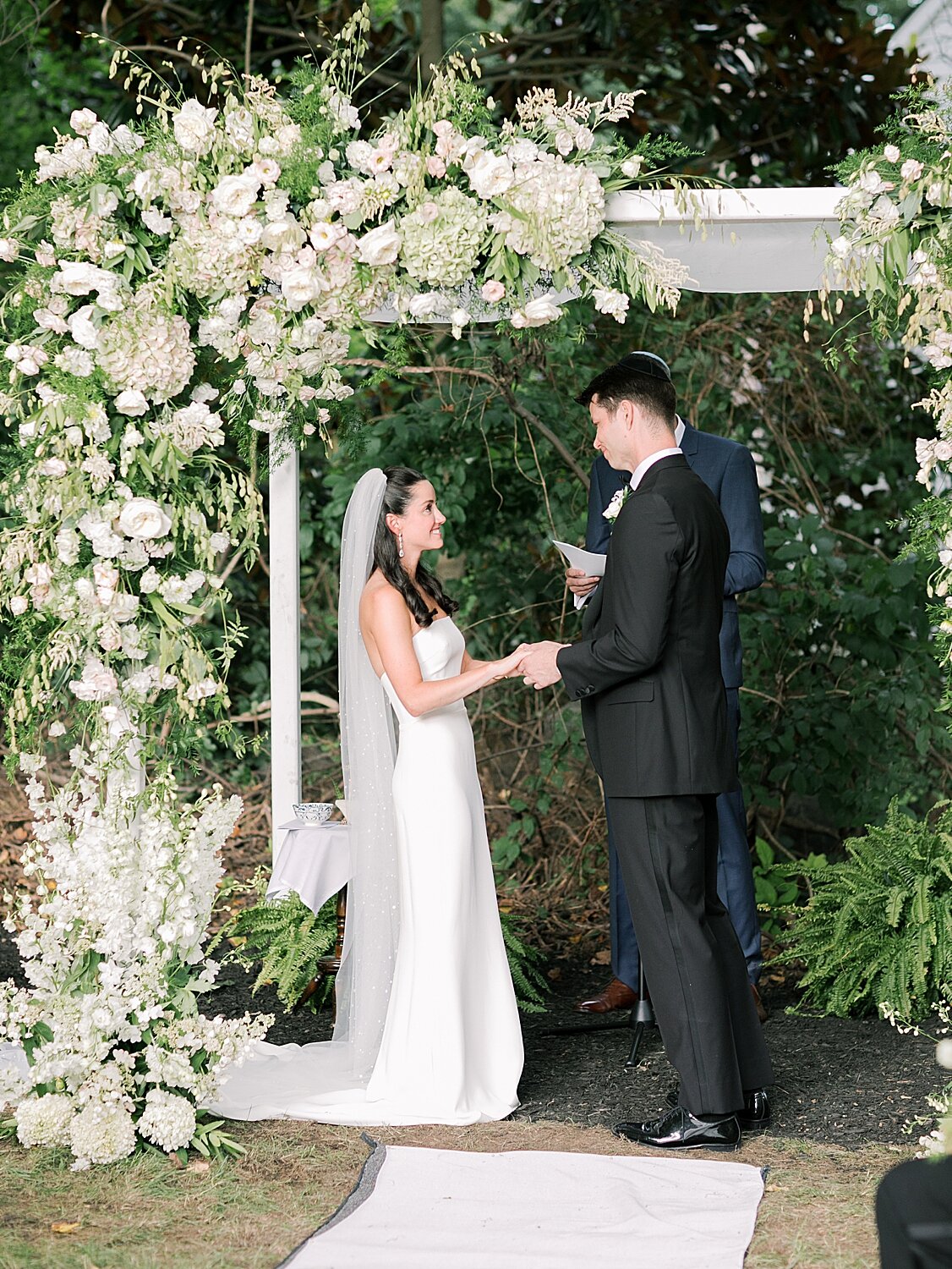 wedding ceremony at home | Stylish Private Home Wedding Inspiration | Asher Gardner Photography