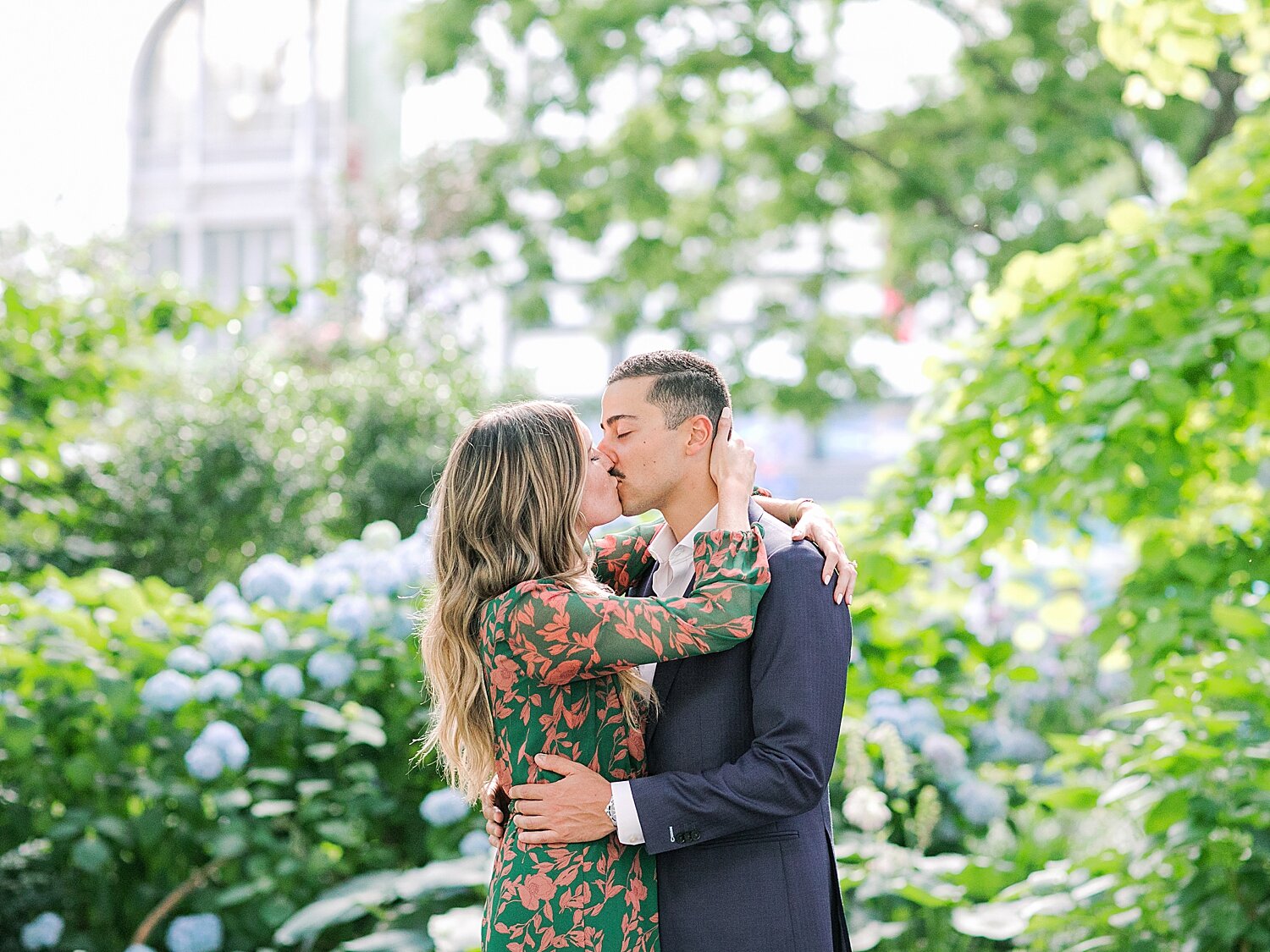 bride and groom pose in NYC | Asher Gardner Photography | The Village engagement session