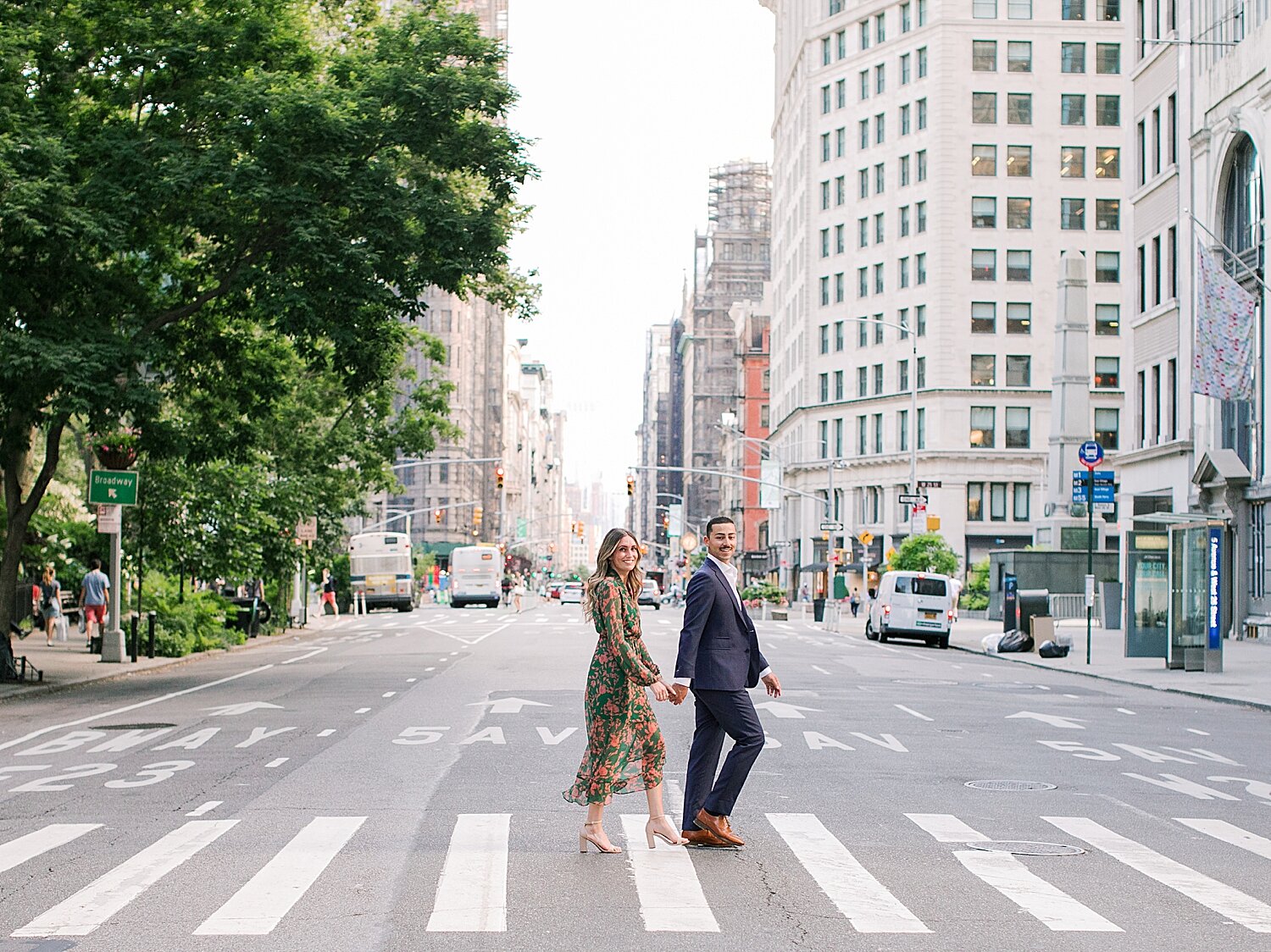 engaged couple walks in NYC | Asher Gardner Photography | The Village engagement session