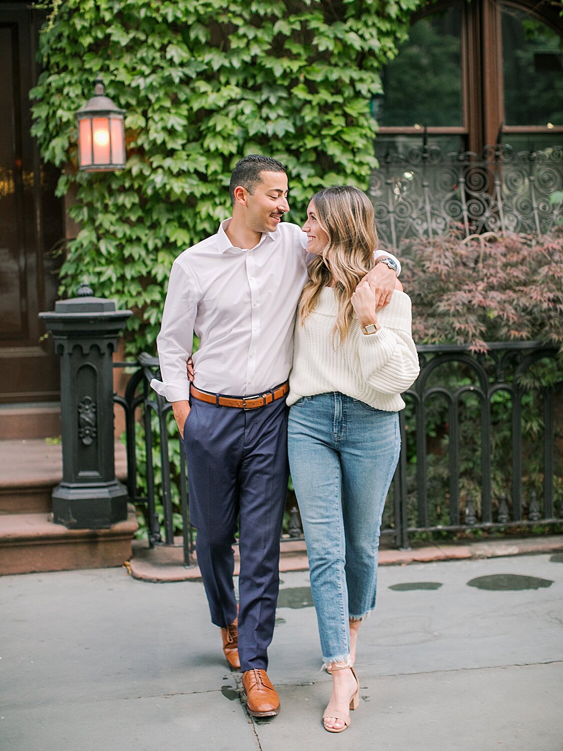 casual Village engagement portraits in NYC | Asher Gardner Photography | The Village engagement session