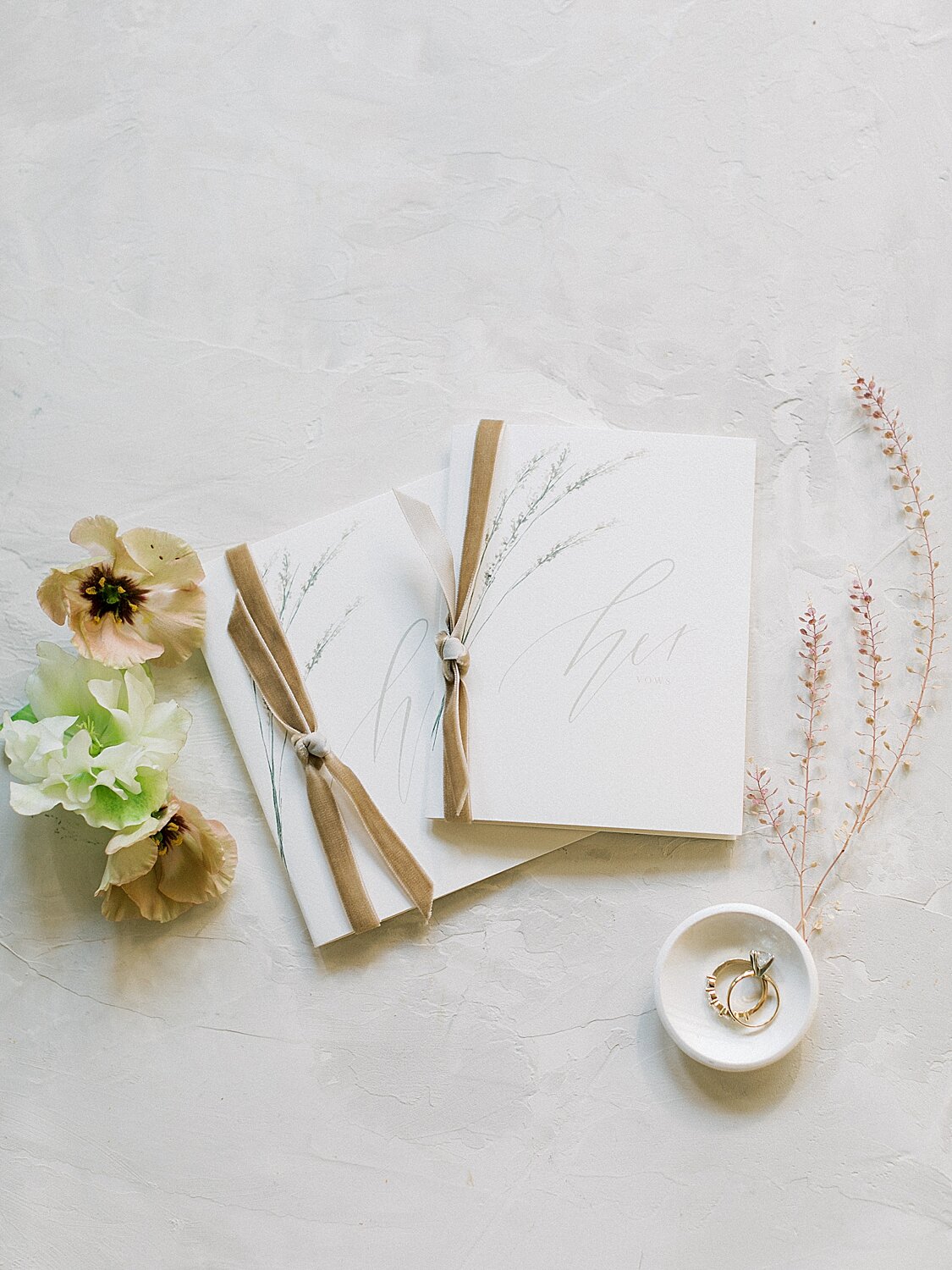 vow booklets for bride and groom | Asher Gardner Photography | Intimate Ceremony in DUMBO New York