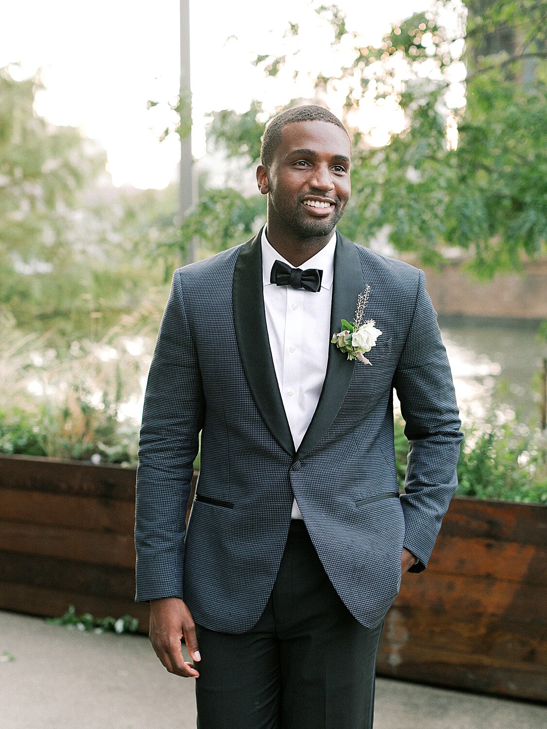 classic look for groom on intimate wedding day | Asher Gardner Photography | Intimate Ceremony in DUMBO New York