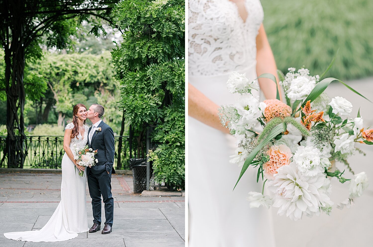 intimate NYC elopement in garden | Asher Gardner Photography | Elopement at the Central Park Conservatory Gardens