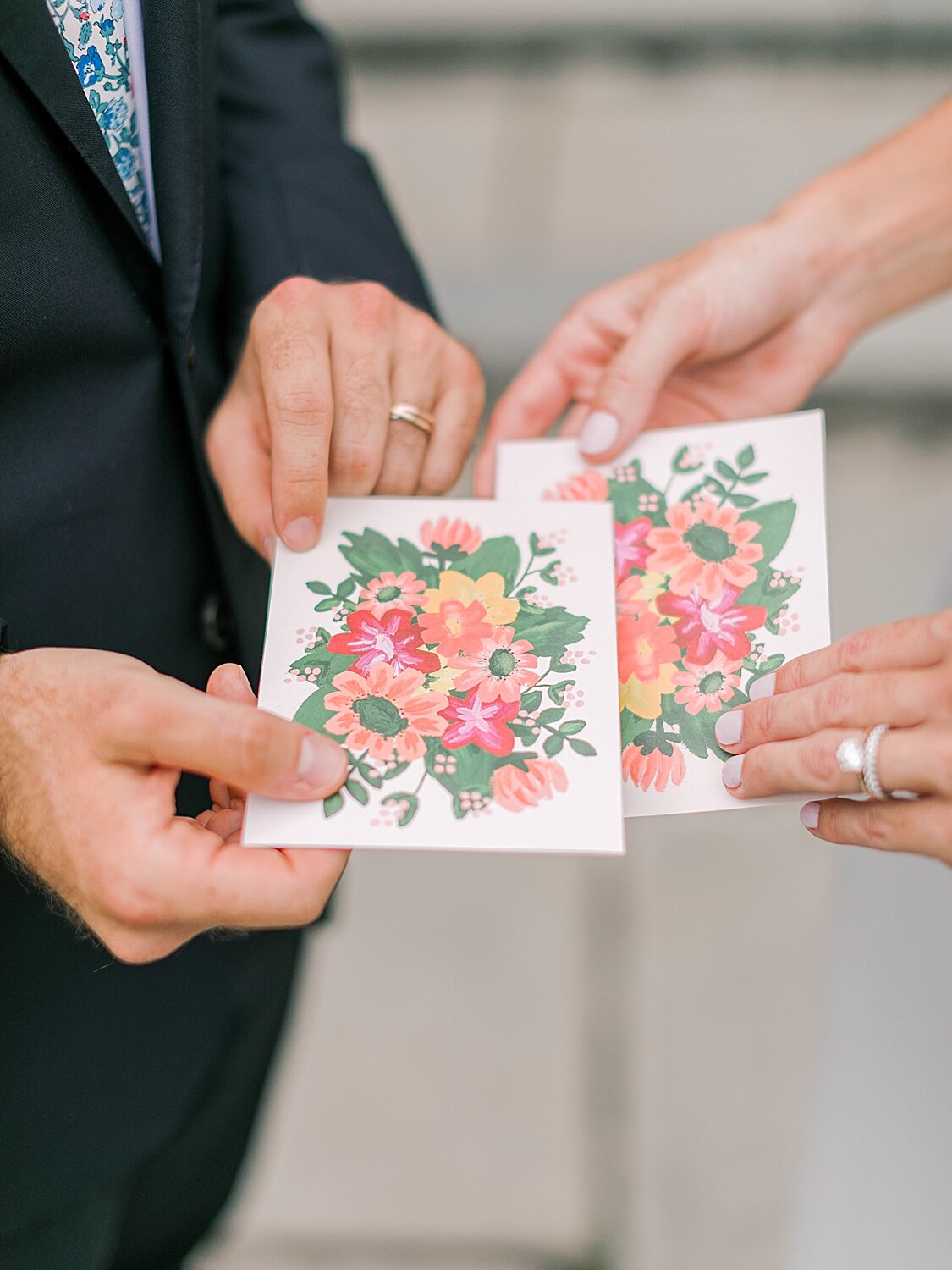 bride and groom show off vow booklet | Asher Gardner Photography | Elopement at the Central Park Conservatory Gardens