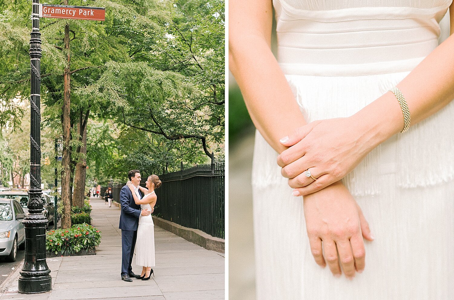 stylish city engagement session in NYC | Asher Gardner Photography | Gramercy Park Engagement Session