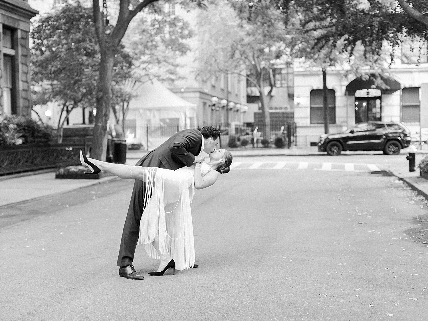 NYC neighborhood portraits for engaged couple | Asher Gardner Photography | Gramercy Park Engagement Session