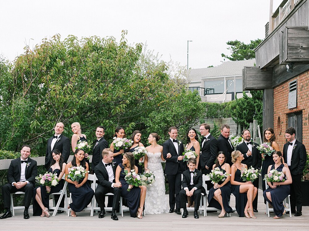 bridal party celebrates newlyweds at Gurney’s Montauk Resort | Asher Gardner Photography shares top Tri-State Area wedding venues