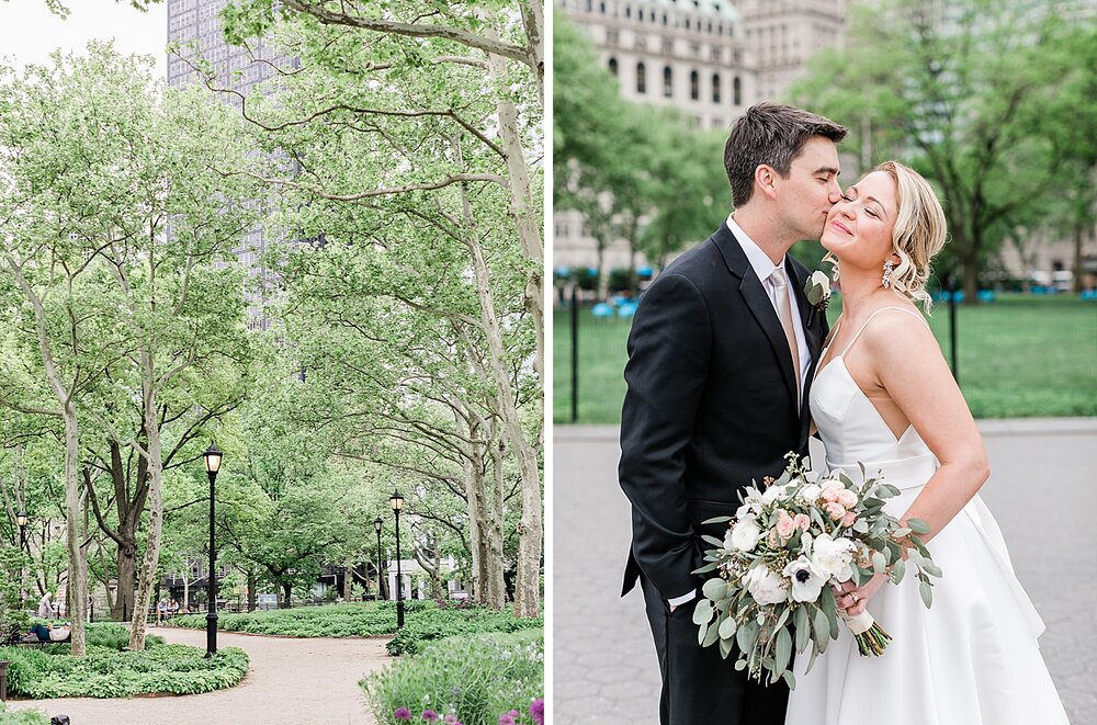 bride and groom walk through Central Park | Tri-State area wedding venues photographed by Asher Gardner Photography