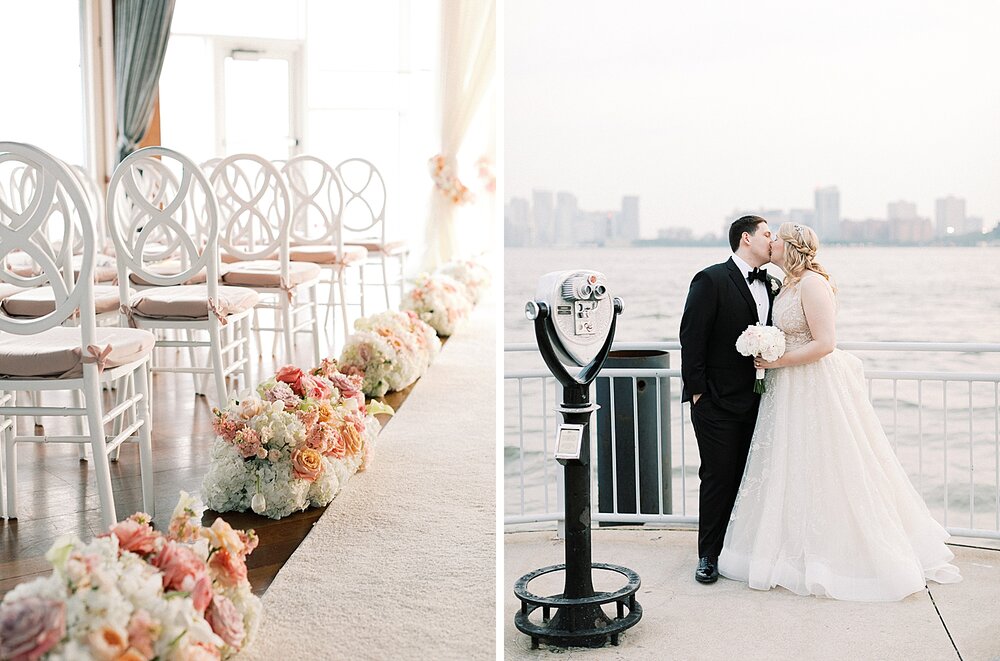 Waterfront wedding in New York City at Pier Sixty | Tri-State area wedding venues photographed by Asher Gardner Photography