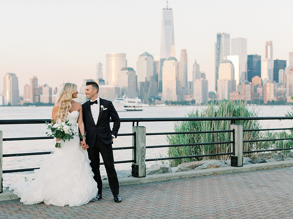 wedding portraits in Jersey City at Liberty House | Tri-State area wedding venues photographed by Asher Gardner Photography