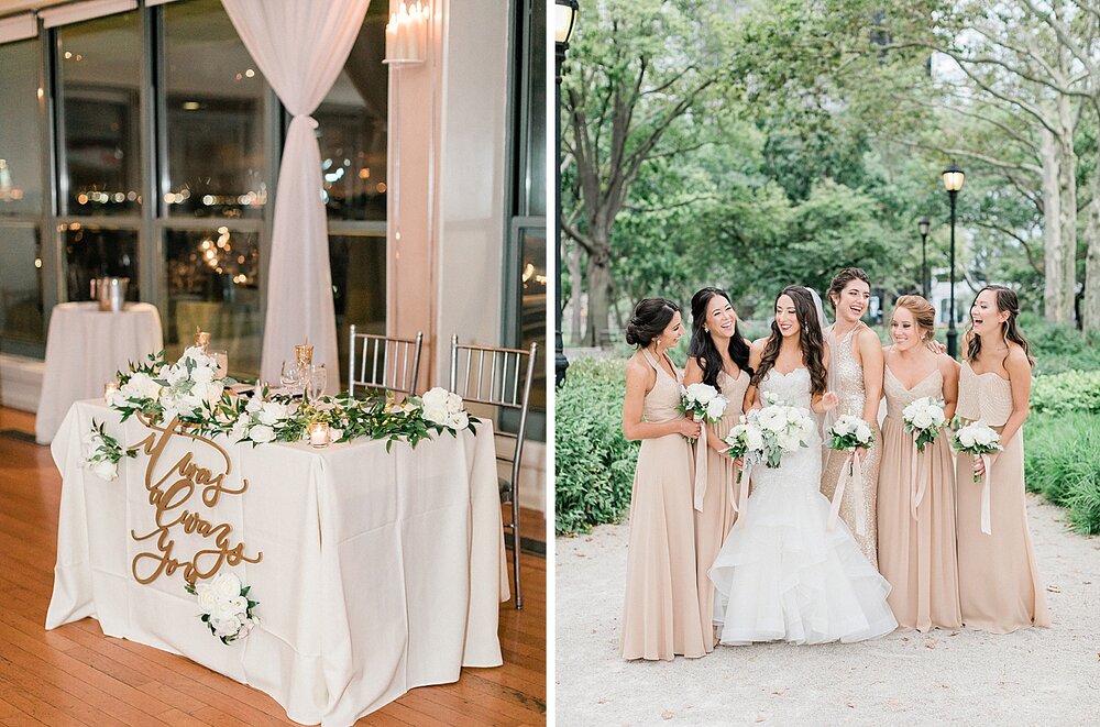wedding reception at Battery Gardens | Tri-State area wedding venues photographed by Asher Gardner Photography