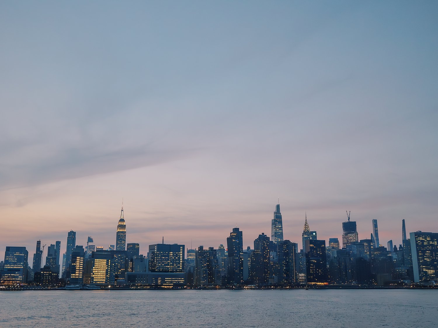 sunset from Greenpoint Waterfront Park