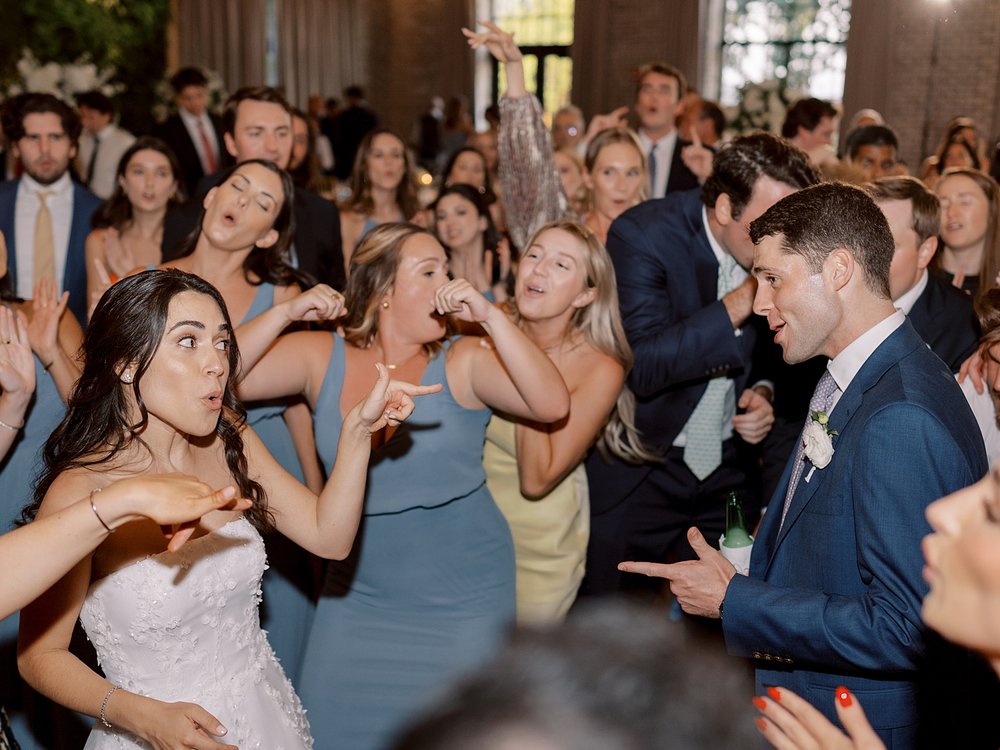 guests dance during Pendry Natirar wedding reception