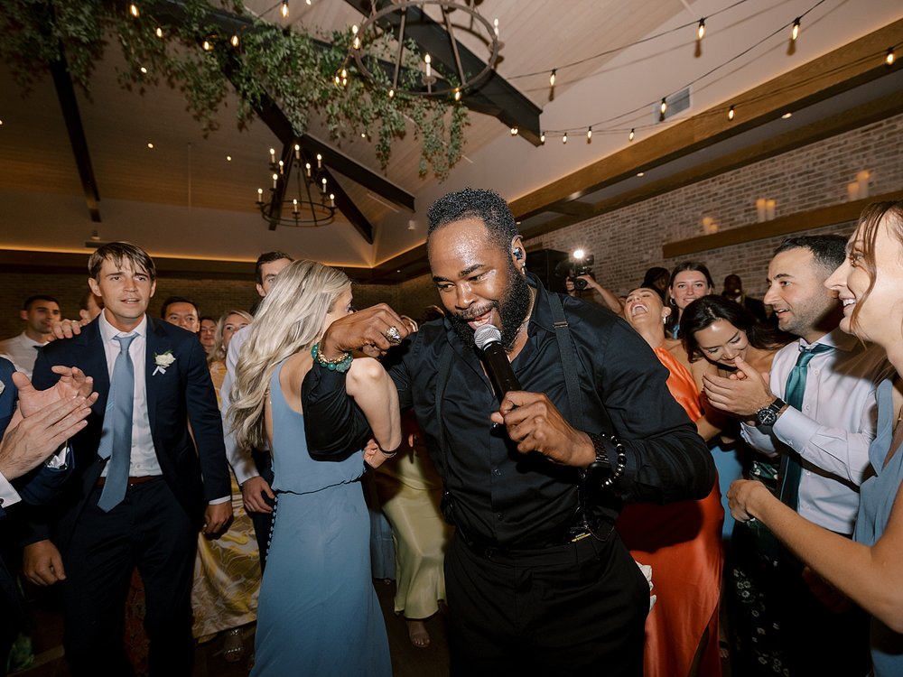 guests dance during Pendry Natirar wedding reception