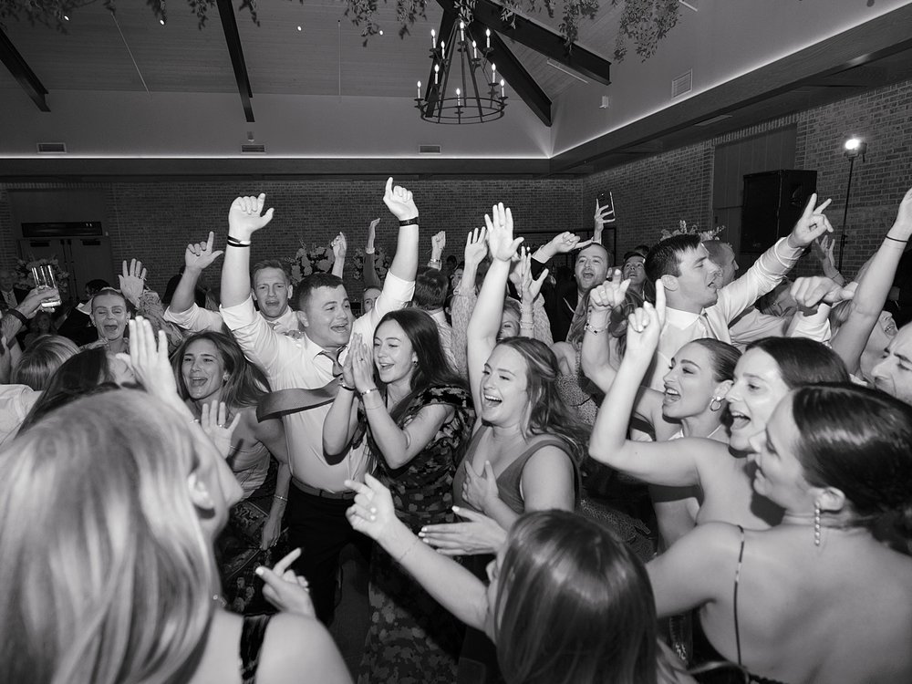 guests dance during Pendry Natirar wedding reception