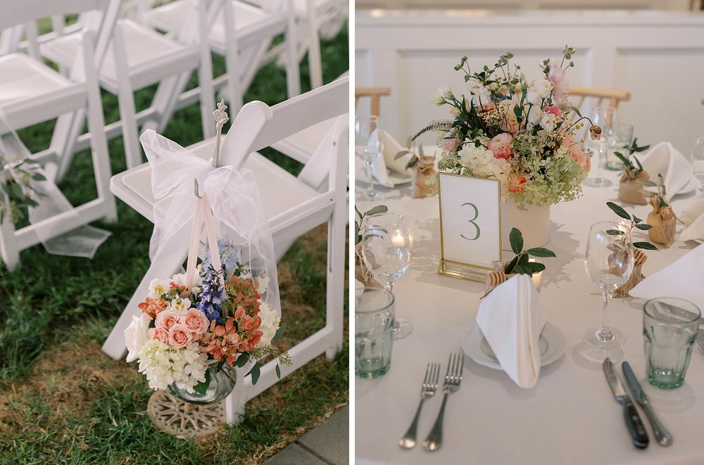 floral arrangements for ceremony at the Pridwin