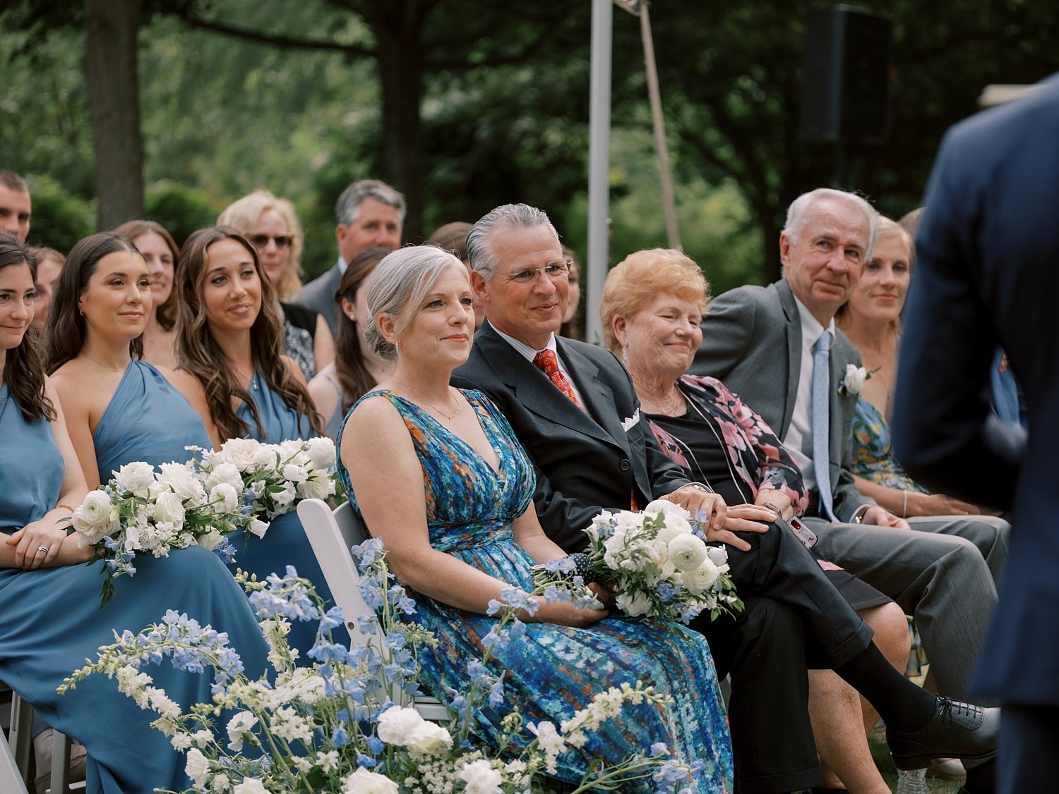 family watches wedding ceremony at the Buttermilk Inn &amp; Spa