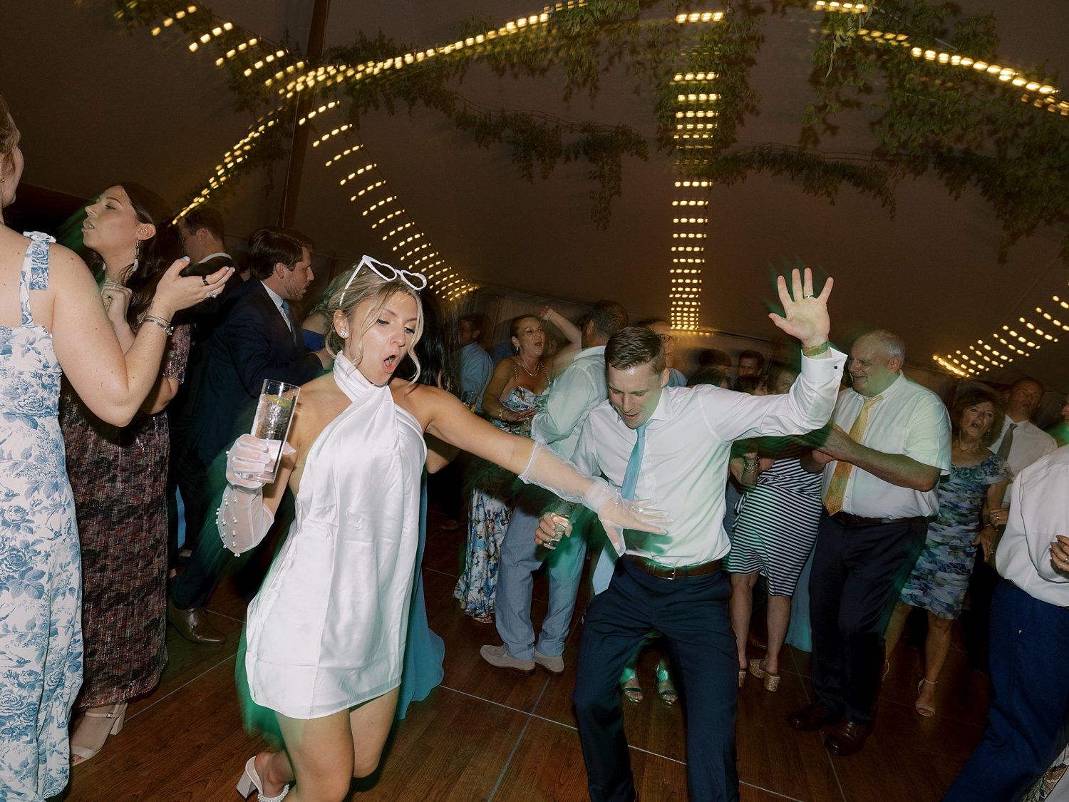 newlyweds dance under tent at the Buttermilk Inn &amp; Spa