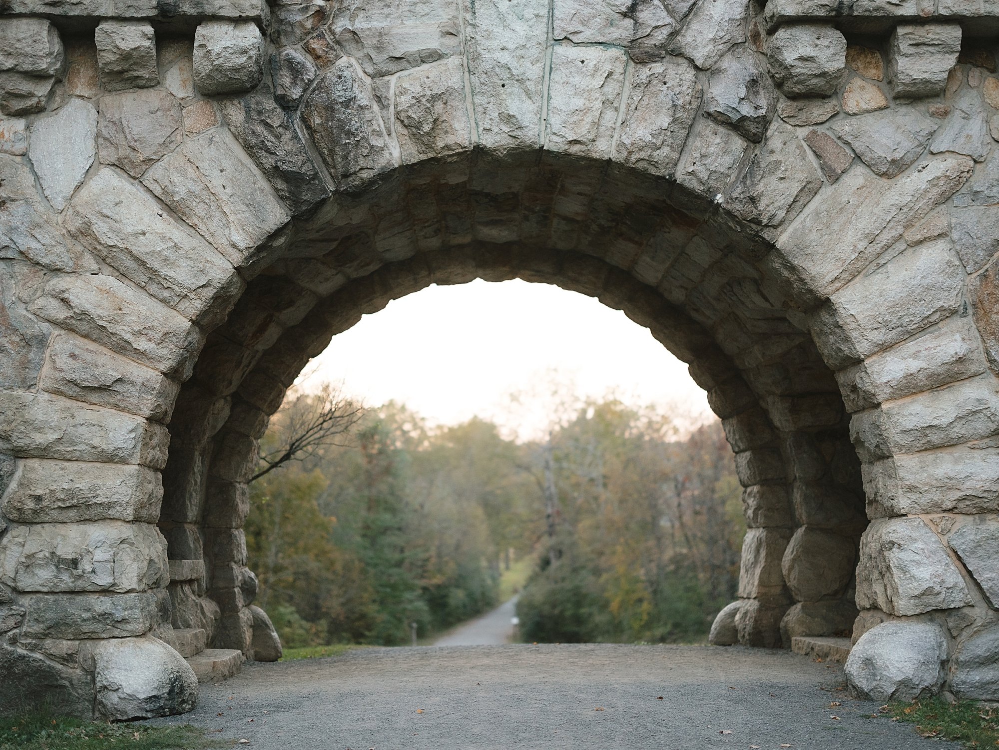 view near stone arch at Testimonial Gateway Park