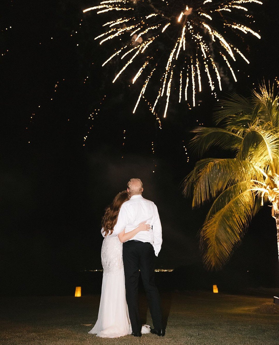 Happy Independence Day! ⁠
⁠
Florist: Meeting Dynamics Global⁠
Band @greenhousebandnevis⁠
Invitations @cartaliastudio⁠
Wedding Dress @kimkassascouture⁠ @bridalreflections⁠
Rehearsal dinner dress: @normakamali⁠
Shoes @malonesouliers⁠
Suit @Geoffrey Lew