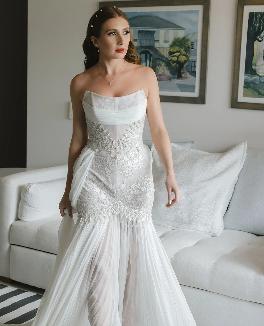 When a destination wedding feels like a dream. Whimsical, ethereal, romantic, sophisticated and like a work of art come to life ⁠
⁠
Photographer: @ashergardner_ ⁠
Florist: Meeting Dynamics Global⁠
Band @greenhousebandnevis⁠
Invitations @cartaliastudi