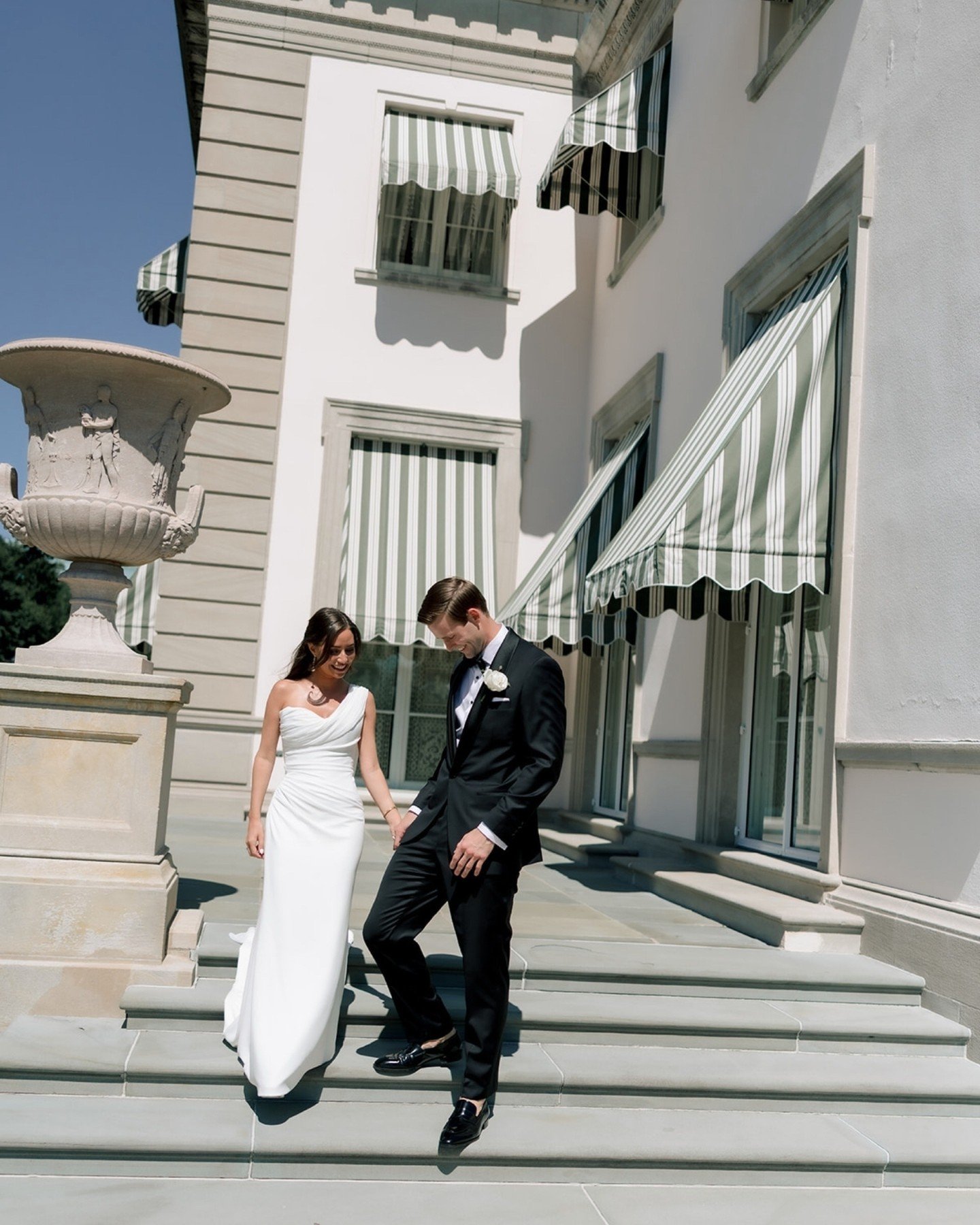 A really beautiful wedding day at Wilmington Country Club, with portraits at Nemours Estate.

We started with their first look at Nemours, and it already felt like such a good start to the day, easy, happy, and full of anticipation. From there, the c