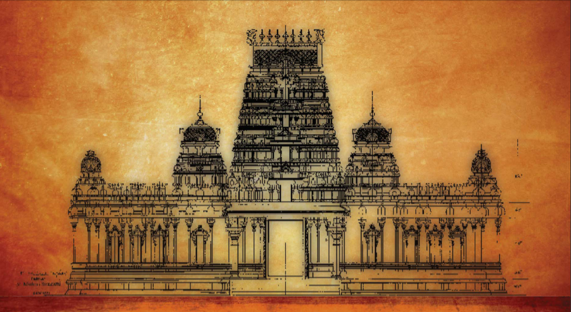 Temple Elevation Drawing