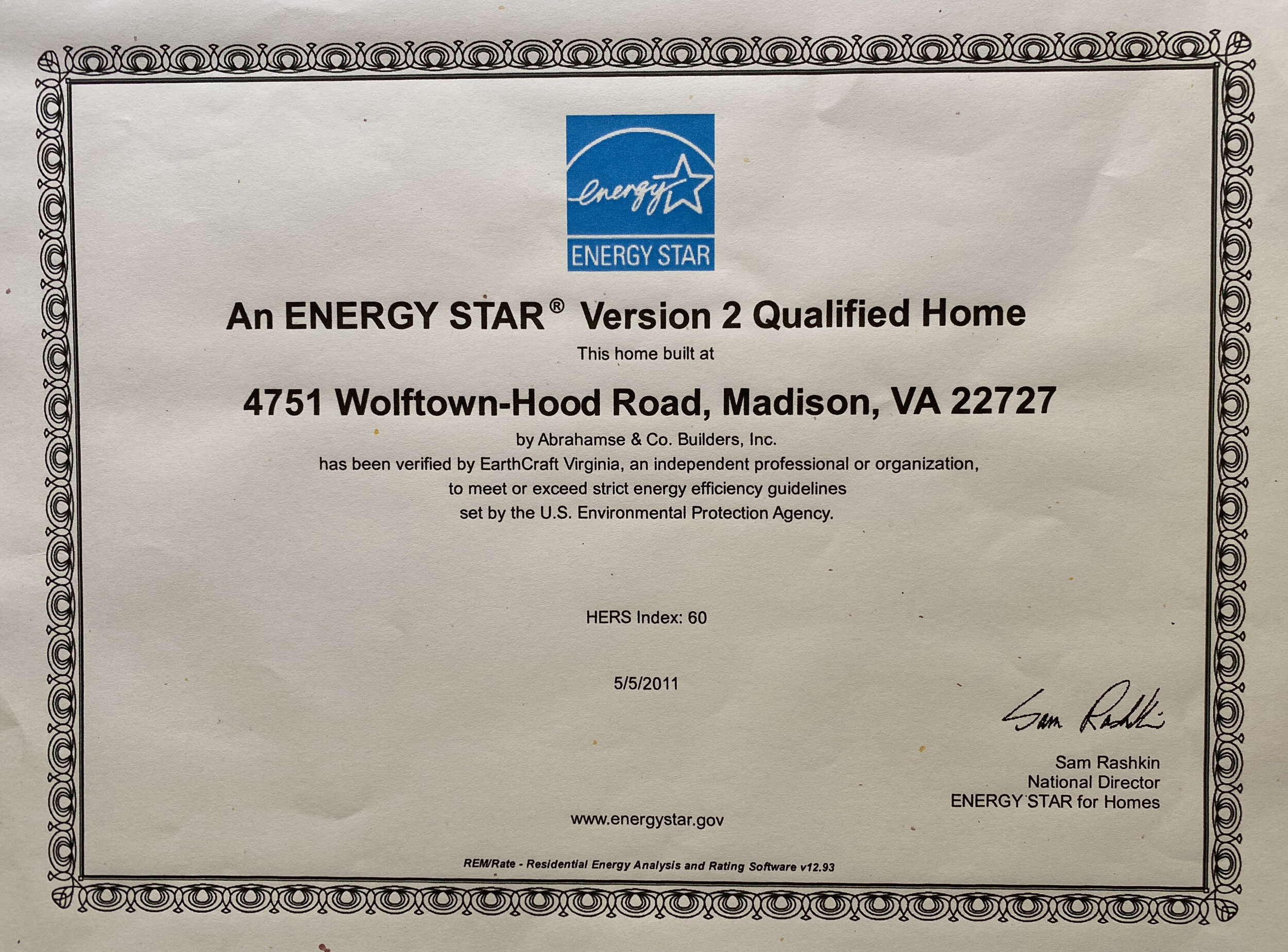  Energy Star Certified 