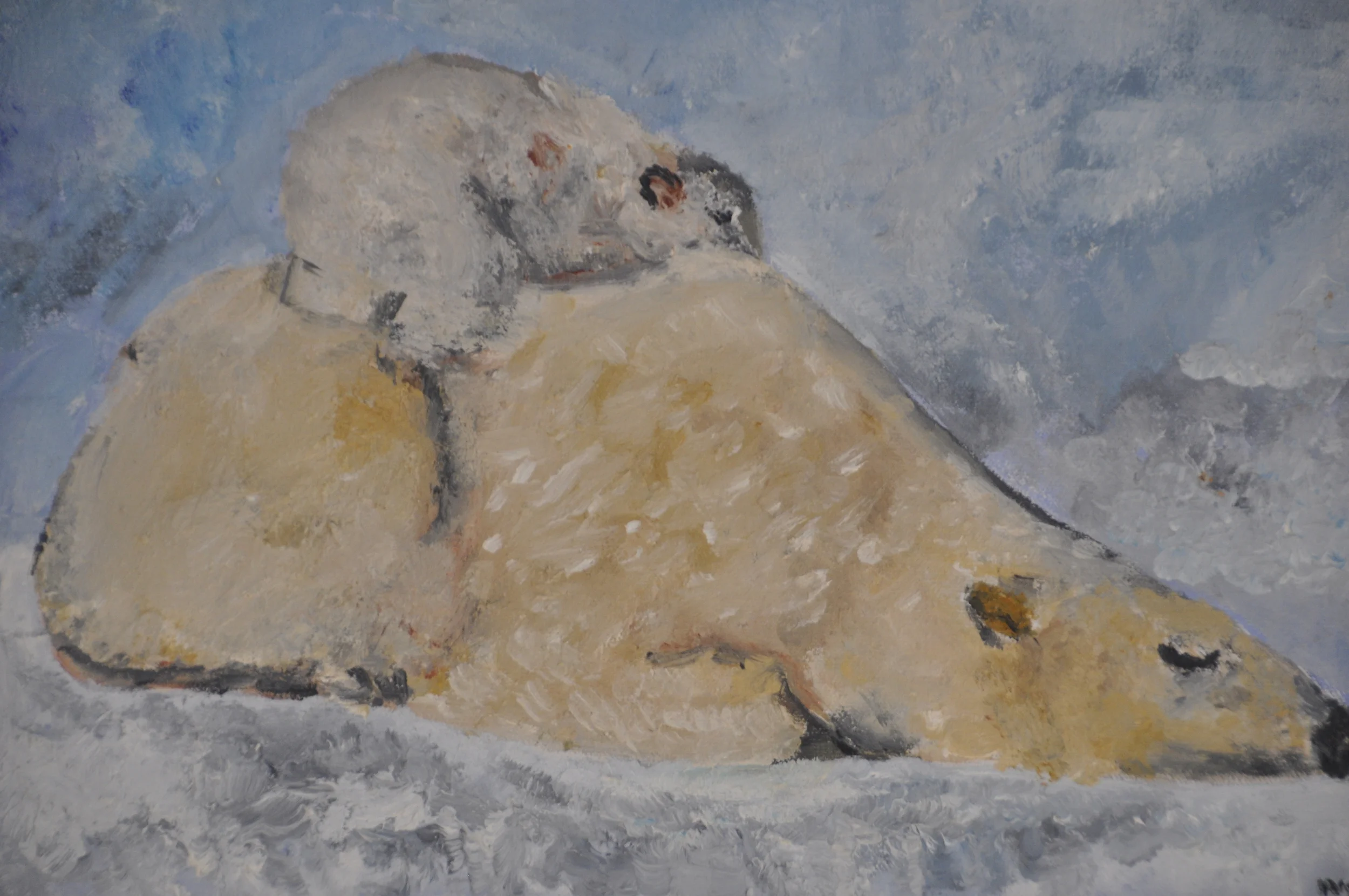 Mother and child - oil on canvas