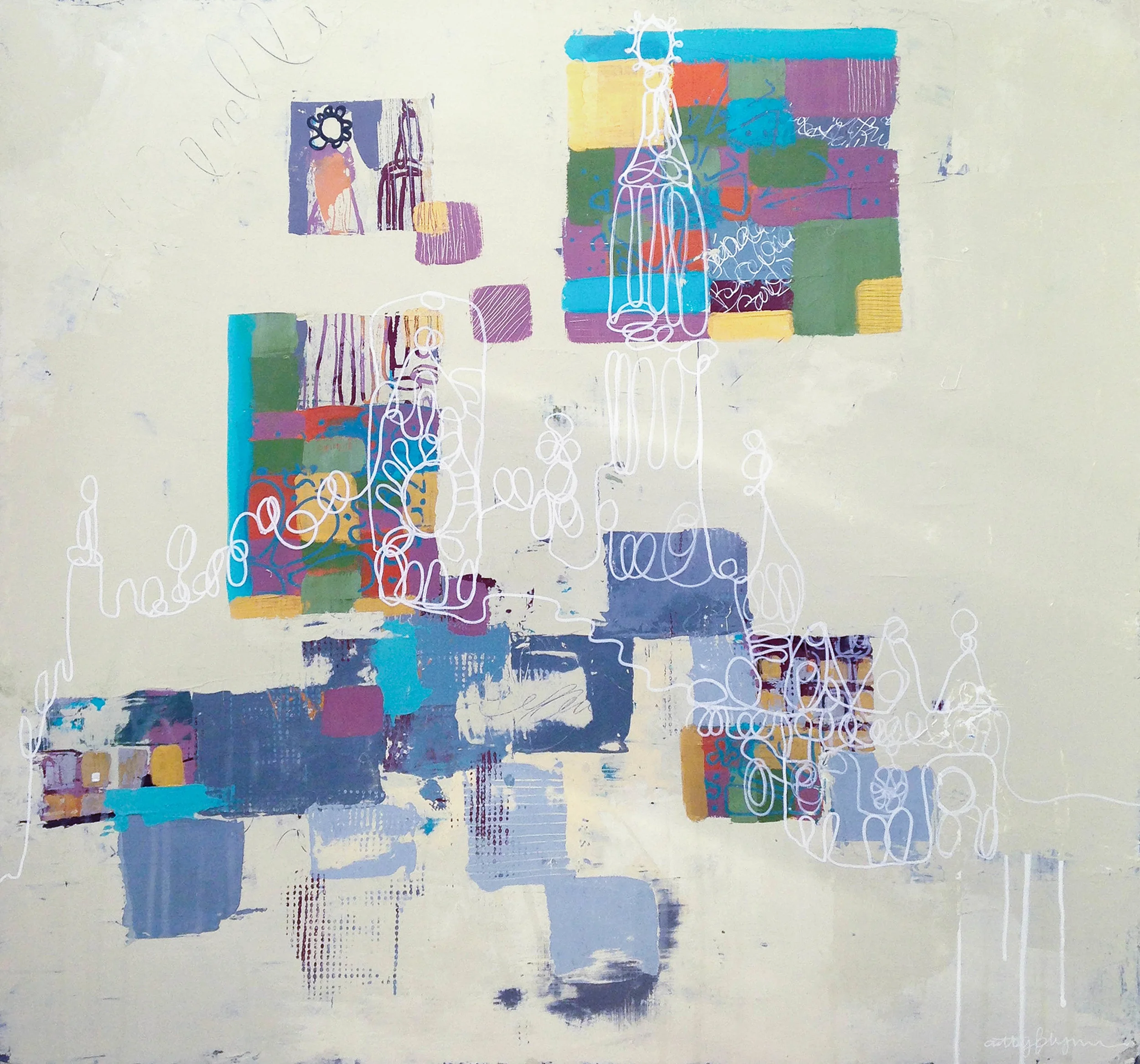 Leave Your Mark, Barcelona (acrylic on canvas 24x24)